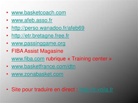 Quels Outils Internets Pour L Entra Neur De Basket Ppt T L Charger