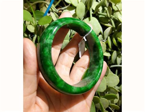 Natural Imperial Green Jadeite Burmese Jade Bangle Bracelet Etsy