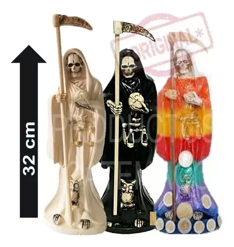 Figura En Resina C Hueso Santa Muerte Clasica Ritualizada Meses Sin