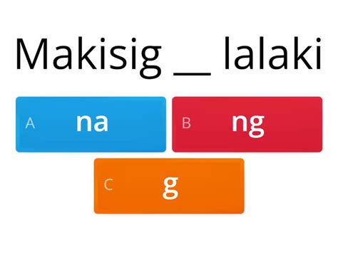 Piliin Ang Pang Angkop Na Gagamitin Sa Mga Sumusunod Ng Pares Ng Mga