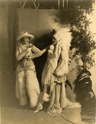 Actress Billie Burke Dressed As Cowgirl Pulling Marjorie Post Hutton