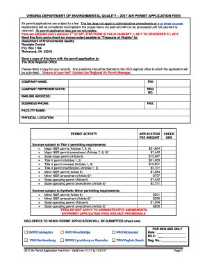 Fillable Online Deq Virginia Application Fee Form Docx Deq Virginia