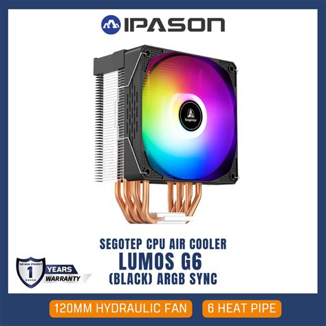 SEGOTEP CPU AIR COOLER ระบบระบายความรอนดวยอากาศ LUMOS G6 BLACK