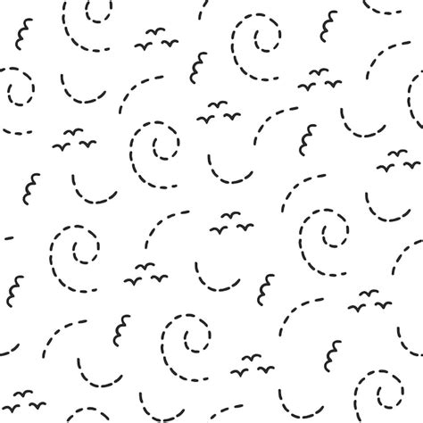 Premium Vector Seamless Monochrome Pattern With Dotted Spirals