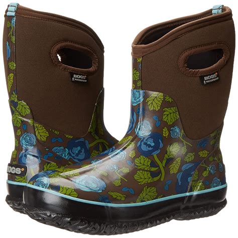 Bogs Women S Classic Rose Garden Mid W Lluvia Botas