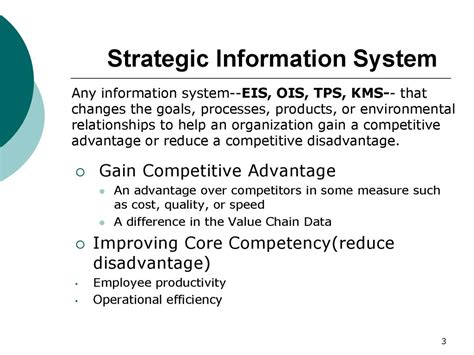 Strategic Information Systems For Business Competitive Advantage