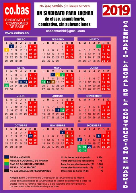 Calendario Laboral Madrid Ccoo Zona De Informaci N Hot Sex Picture