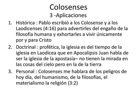 PPT Colosenses EL LIBRO DE COLOSENSES EL EVANGELIO LAS FILOSOFÍAS