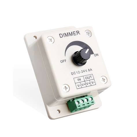 ZHONGA Dimmer Lampu LED Brightness Controller 12 24V 8A ZBK400R