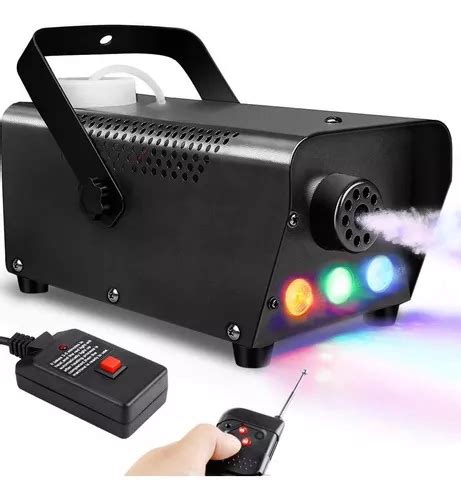 M Quina De Humo Dj W Con Luz Led Rgb Y Control Remoto Color Negro