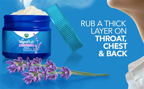 Vicks Vaporub Lavender Scent Cough Suppressant Topical Chest Rub And Analgesic