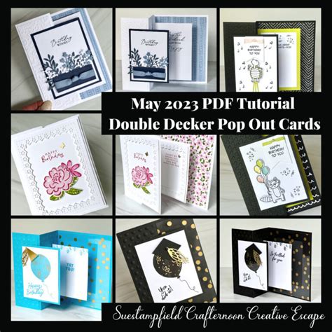 Pop Out Slider Card Tutorial Bundle Suestampfield