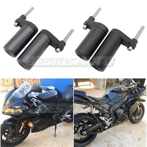 Motorcycle Black Carbon No Cut Frame Sliders Crash Falling Protector