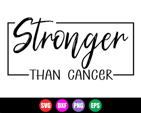 Stronger Than Cancer Svg Breast Cancer Svg Warrior Breast Etsy