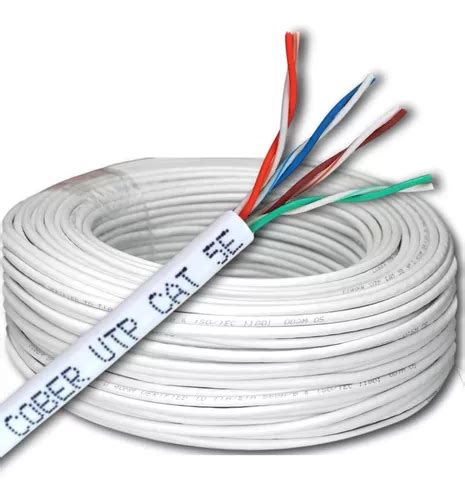 Metros Cable Red Utp Cat E Rj Blanco Cober