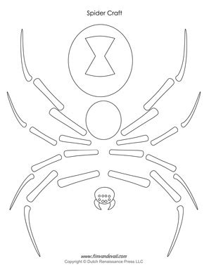 Spider Template to Cut out - Tim's Printables