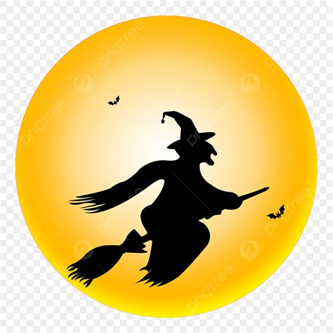 Halloween Decorations Witch Silhouette PNG Free, Halloween Witch ...