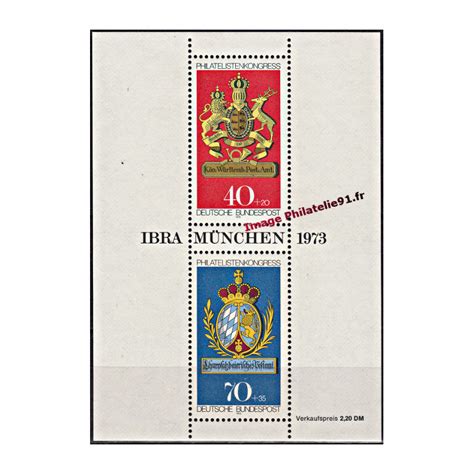 Timbres Neufs Dallemagne Rfa Bf N Ibra Munchen Th Matique