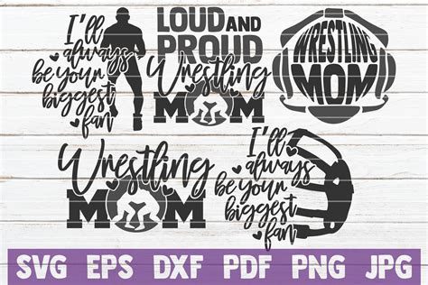 5 Wrestling Mom Svg Cut Files Wrestling Svg Bundle