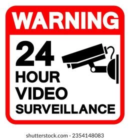 Cctv Camera Warning Signs Vector Stock Vector Royalty Free