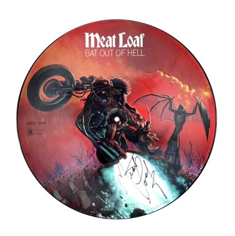 Meat Loaf Signed Limited Picture Disc Record Bat Out Of Hell BAS