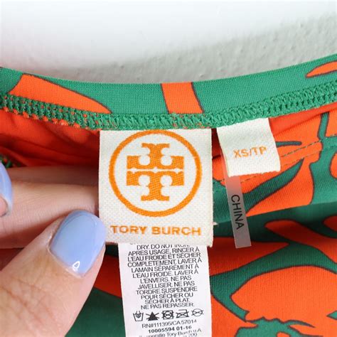 Tory Burch Minorca Bikini Bottom Floral Orange Green Gem