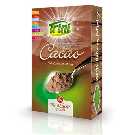 Trini Cacao Con Stevia Gluten Free Cocoa Powder With Vitamins