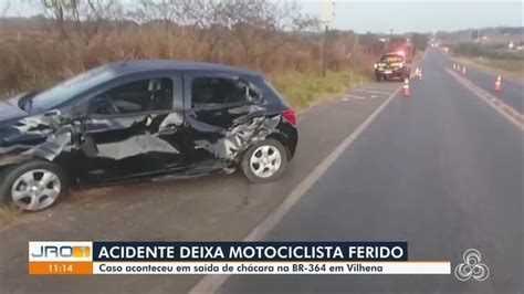 Duas pessoas são socorridas à UPA após acidente entre carro e moto em