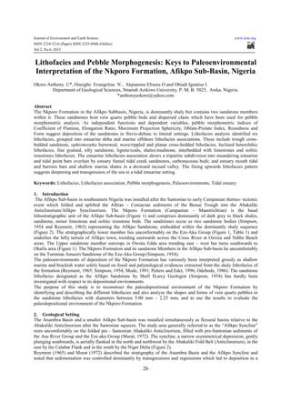 Keys To Paleoenvironmental Interpretation Of The Nkporo Formation