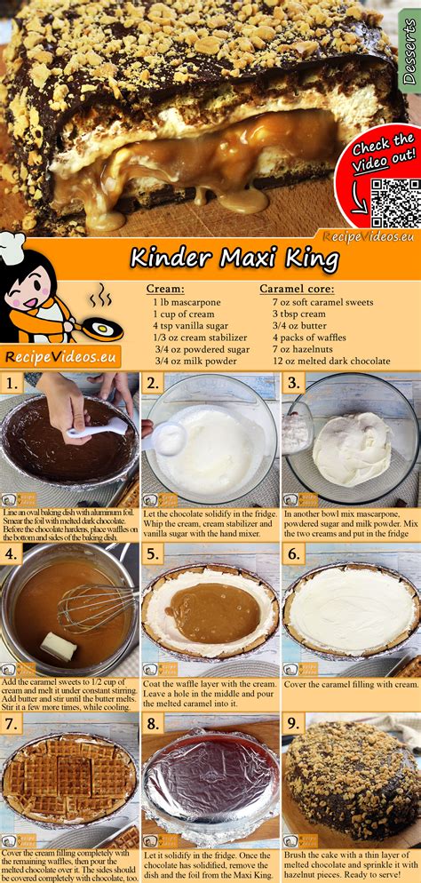 KINDER MAXI KING RECIPE WITH VIDEO - easy Kinder Maxi King recipe