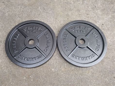 2 X 25kg Of York Metal Olympic Weight Plates In Plymouth Devon Gumtree