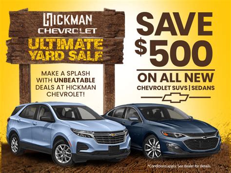 Ultimate Yard Sale Save On All New Chevrolet Suvs And Sedans