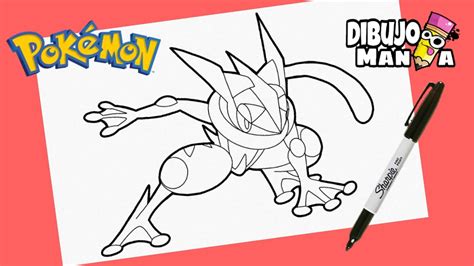 COMO DIBUJAR A GRENINJA DE POKEMON FÁCIL how to draw greninja