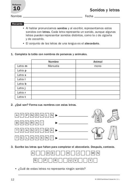 Lengua repaso y ampliación 3º primaria Santillana Apuntes de lengua