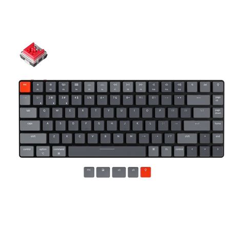 Keychron K3 Bezprzewodowa Klawiatura Mechaniczna V2 Slim Rgb Optical Red Hot Swap K3 E1