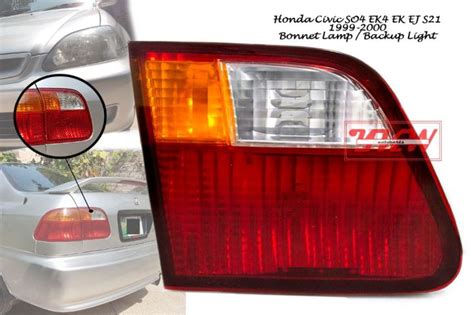 Honda Civic So4 Ek4 Ek Ej S21 4doors Sedan 1999 2000 Rear Boot Lid Bonnet Tail Lamp Lights