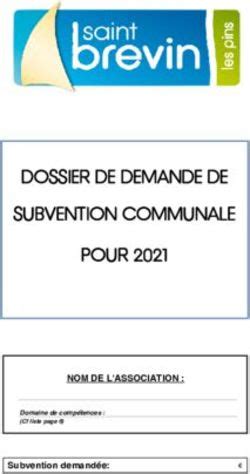 Dossier De Demande De Subvention Communale Pour Nom De L