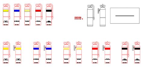 Fire Extinguishers;Fire Bucket DWG Block for AutoCAD • Designs CAD