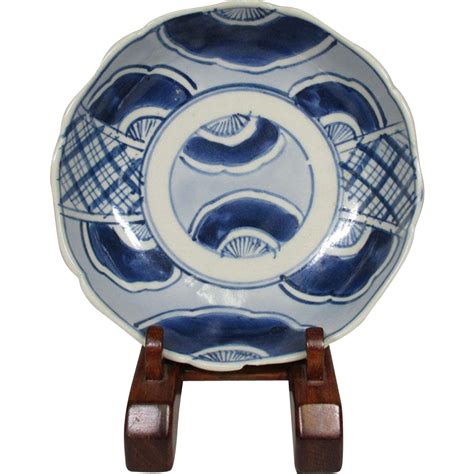 Japanese Antique Edo Ko Imari 伊万里 Blue And White Porcelain Namasu Bowl