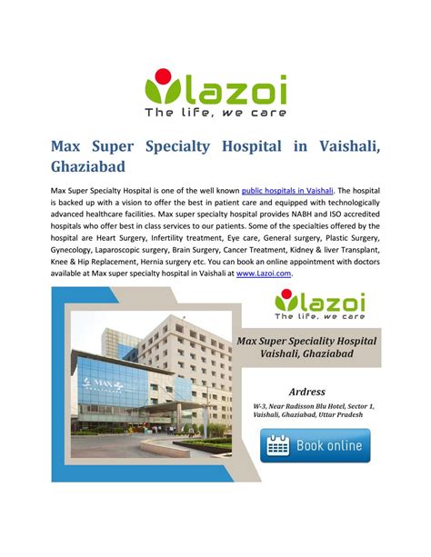 Max Super Speciality Hospital In Vaishali Ghaziabad Lazoi By