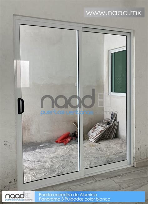 Puerta Corrediza De Aluminio Panorama Pulgadas Blanco Naad