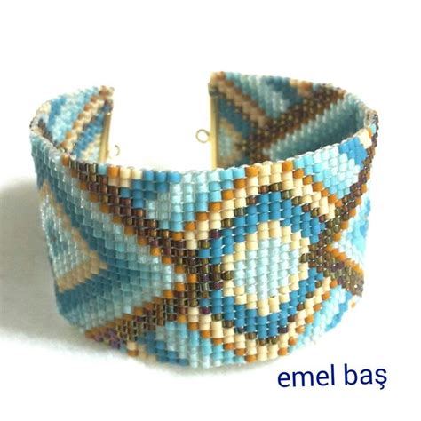 Loom Beaded Bracelet By Emel Bas From Turkey Pattern Aga Opalinska