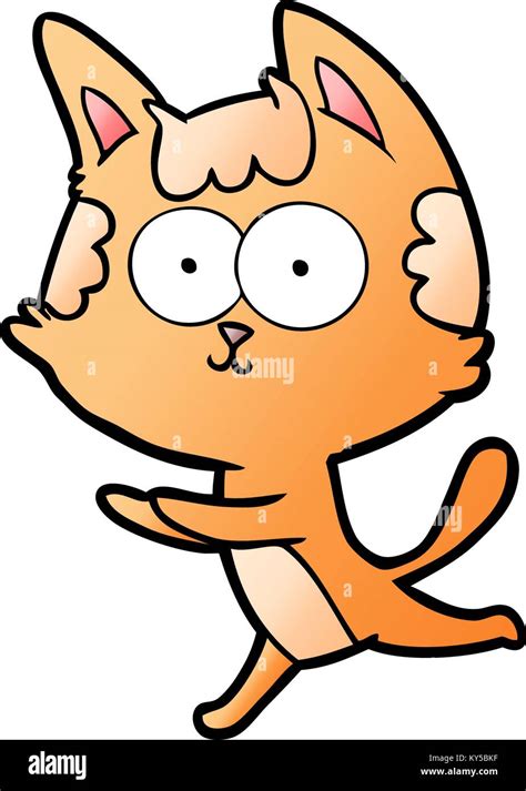 Happy Cartoon Cat Stock Vector Image And Art Alamy