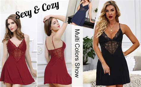 Avidlove Womens Nightgowns Sexy Sleepwear Chemise Lingerie Slip Dress