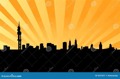 Pretoria City Skyline Vector | CartoonDealer.com #9227631