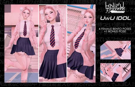 Second Life Marketplace - KNIFU. UwU Idol Pose Pack (Bento)