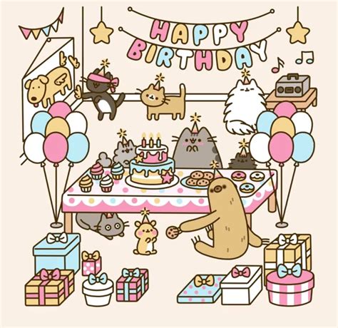 Happy Birthday Pusheen Pusheen Birthday Pusheen Cat Pusheen Cute