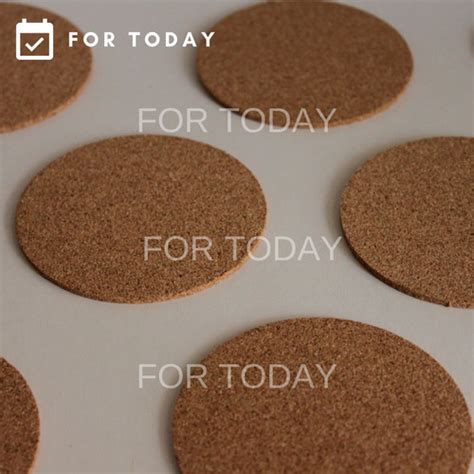 Jual Tatakan Gelas Cork Coaster Tebal 2mm Serap Air Diameter 9 Cm