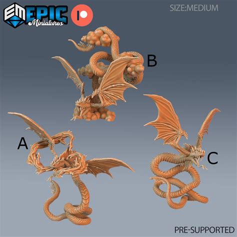 Flying Snake Epic Miniatures 32mm Serpent Drake - Etsy