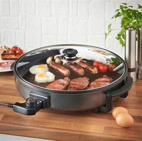 Multi Cooker Electric Frying Pan Steamer Cooking Casserole Cook Pot W Lid 42cm For Sale Online